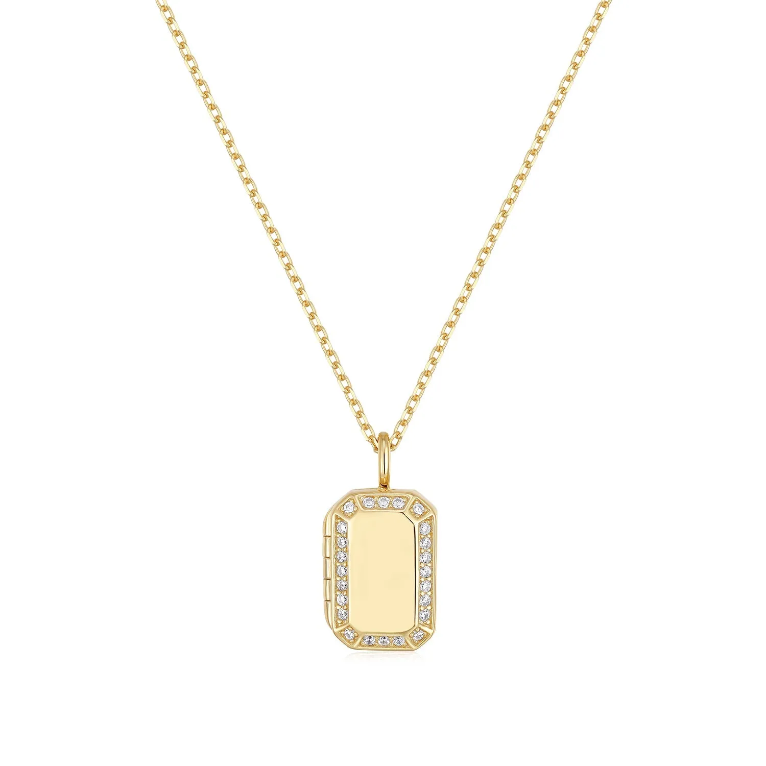 Cybele | Plantain Necklace | White CZ | 14K Gold Plated 925 Silver