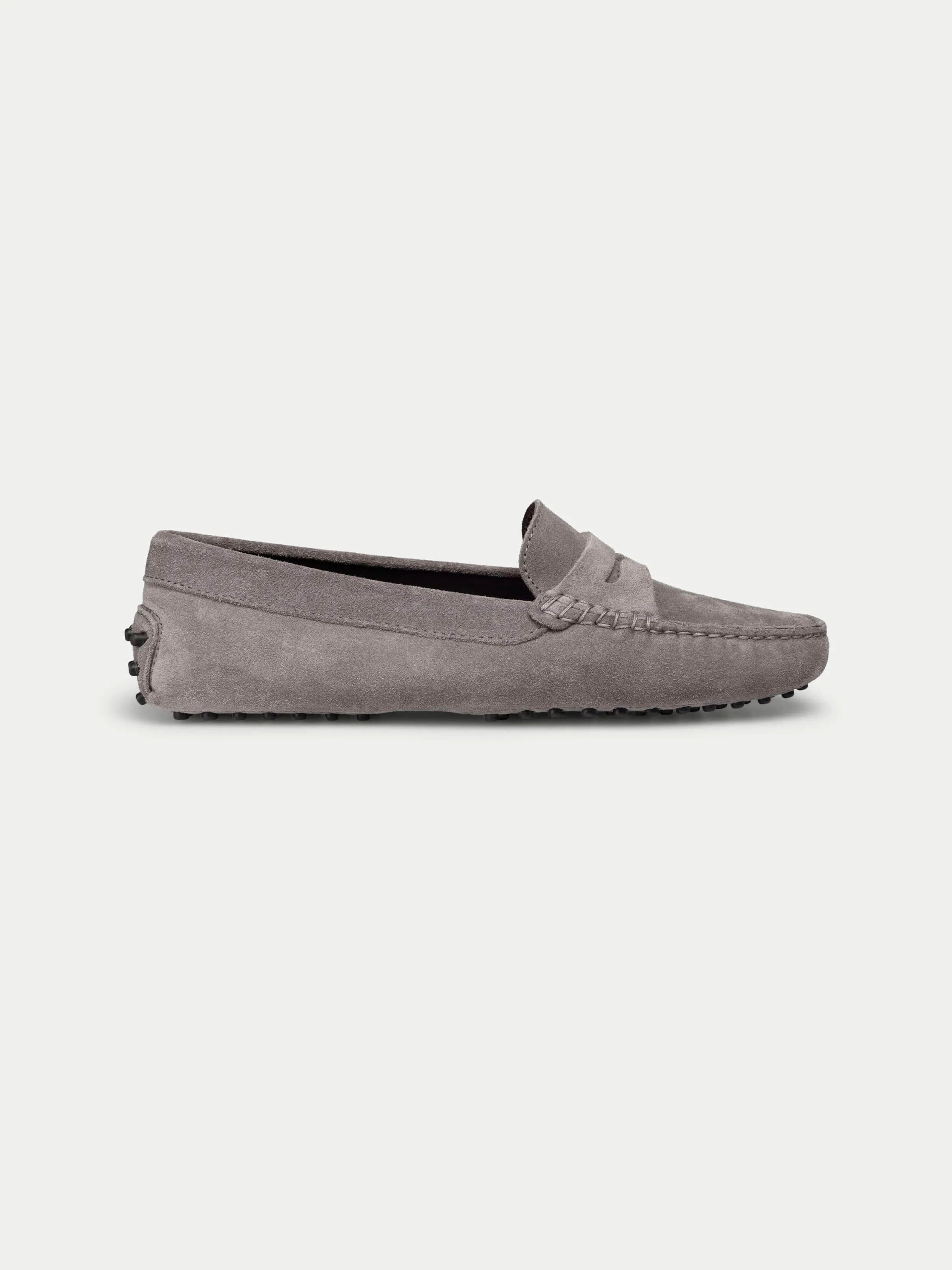 Dark Grey Suede Driving Shoes