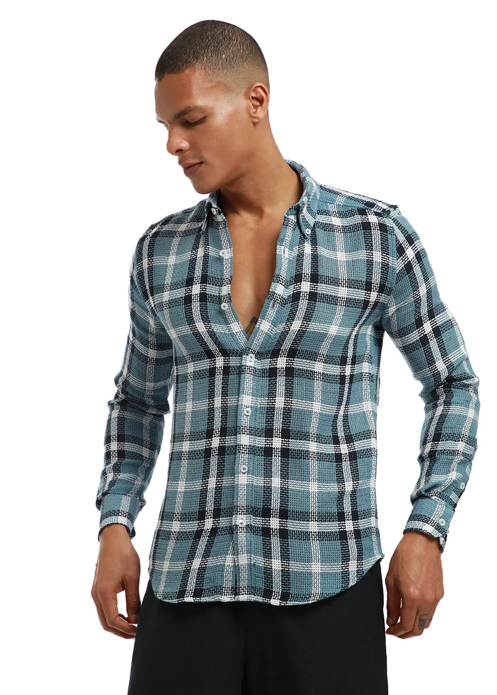 Dulet Blue Check shirt