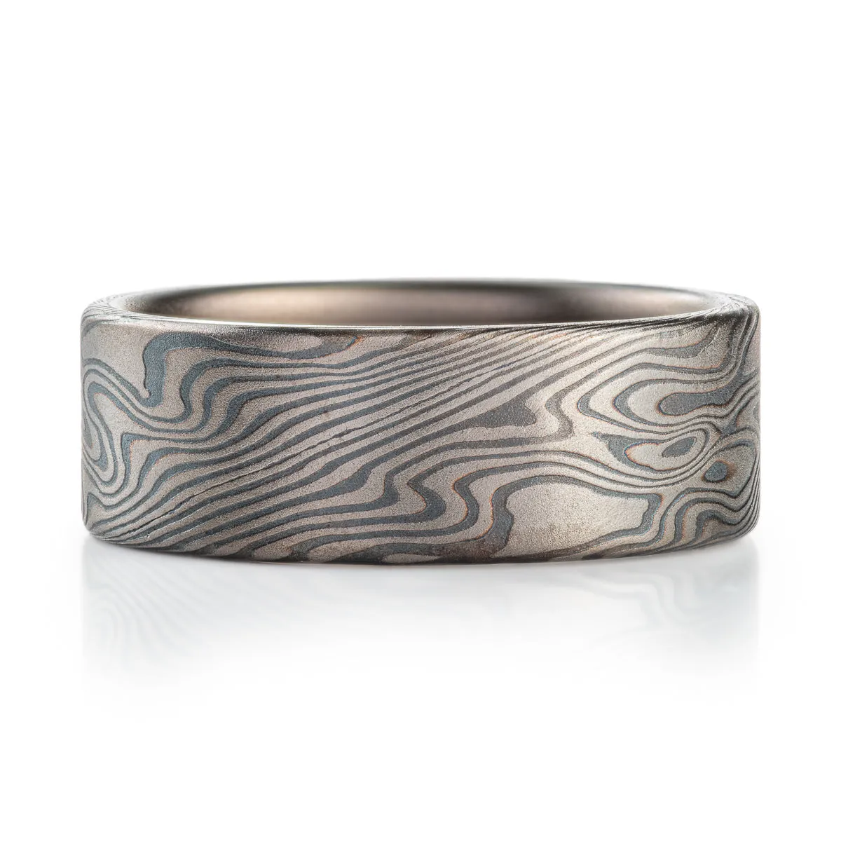 Dusky Ash Palette Ring in Twist Pattern