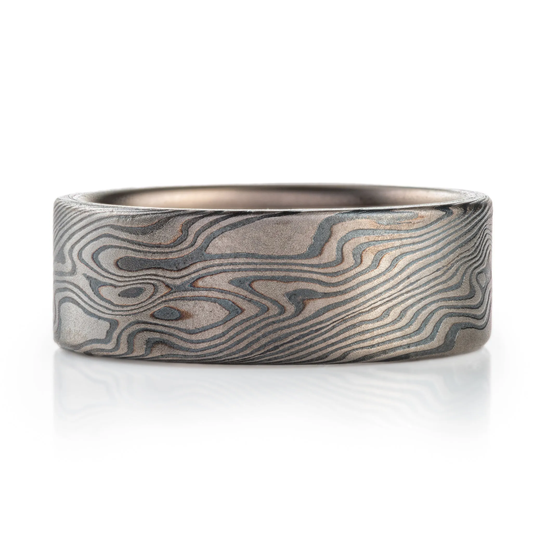 Dusky Ash Palette Ring in Twist Pattern