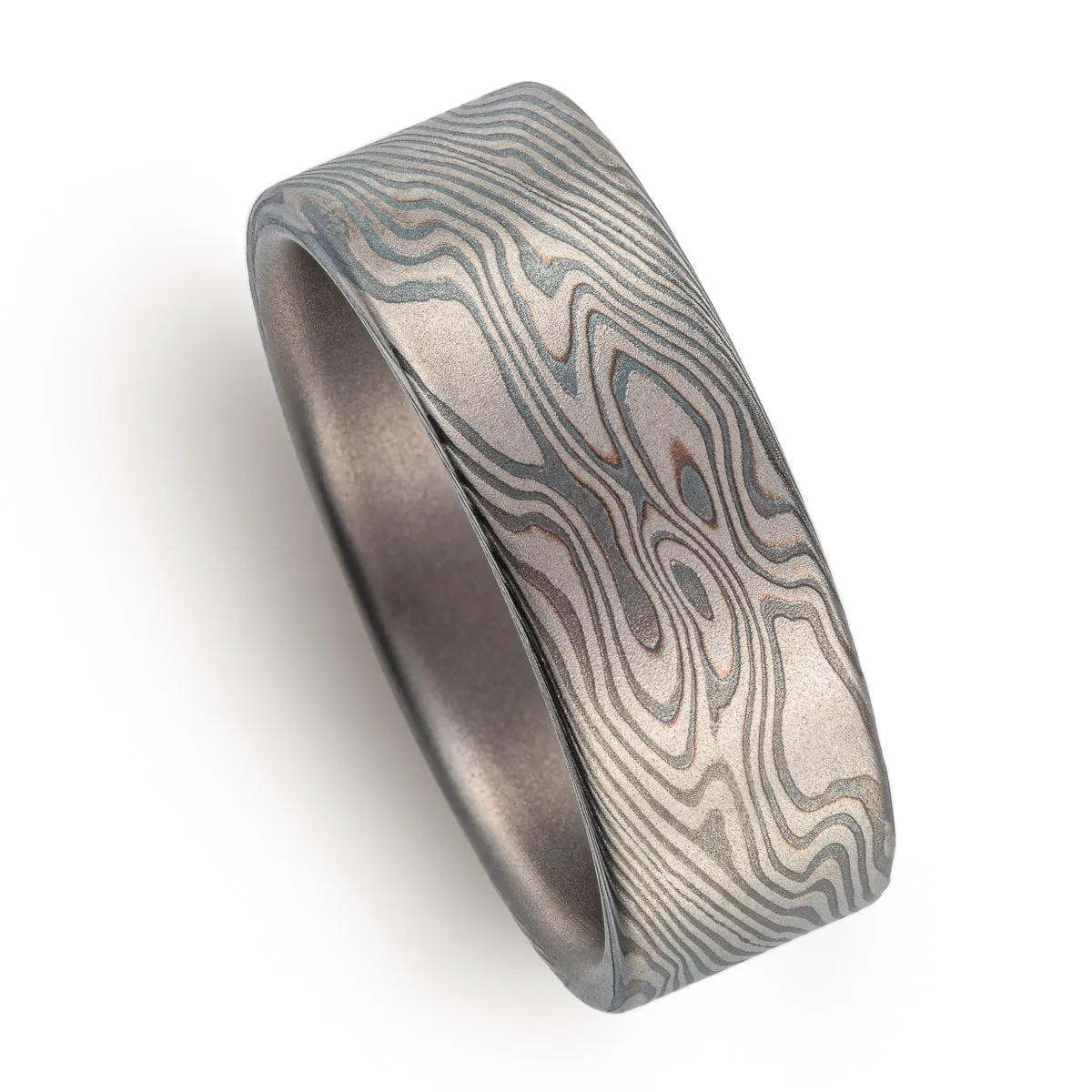 Dusky Ash Palette Ring in Twist Pattern