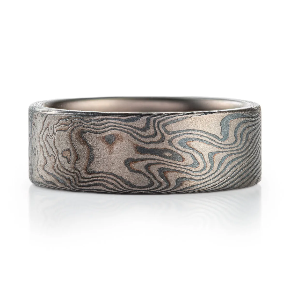 Dusky Ash Palette Ring in Twist Pattern