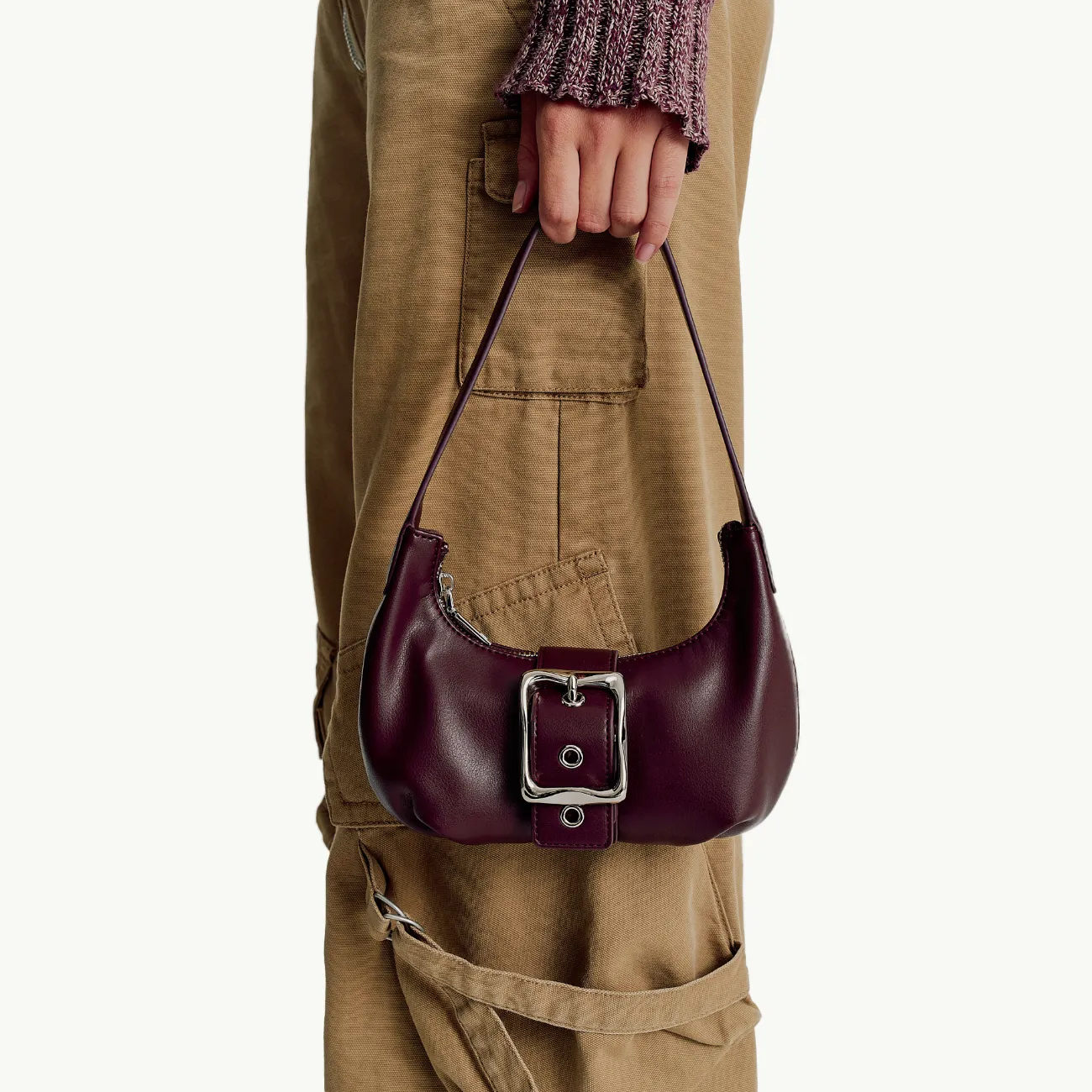 Everyday Mini Baguette Bag - Dark Plum