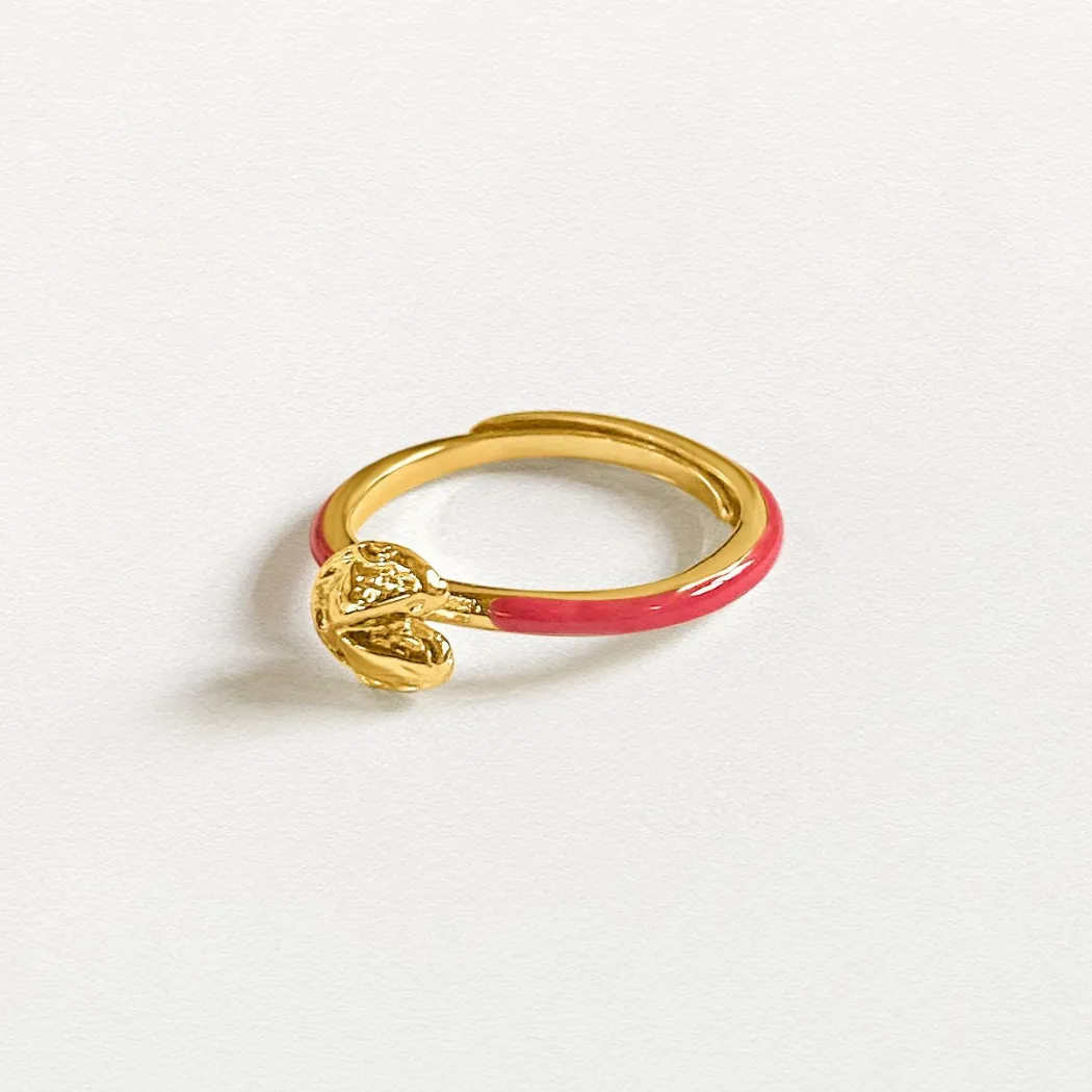 Fortune Cookie Ring (Innuendo Pink) - Gold