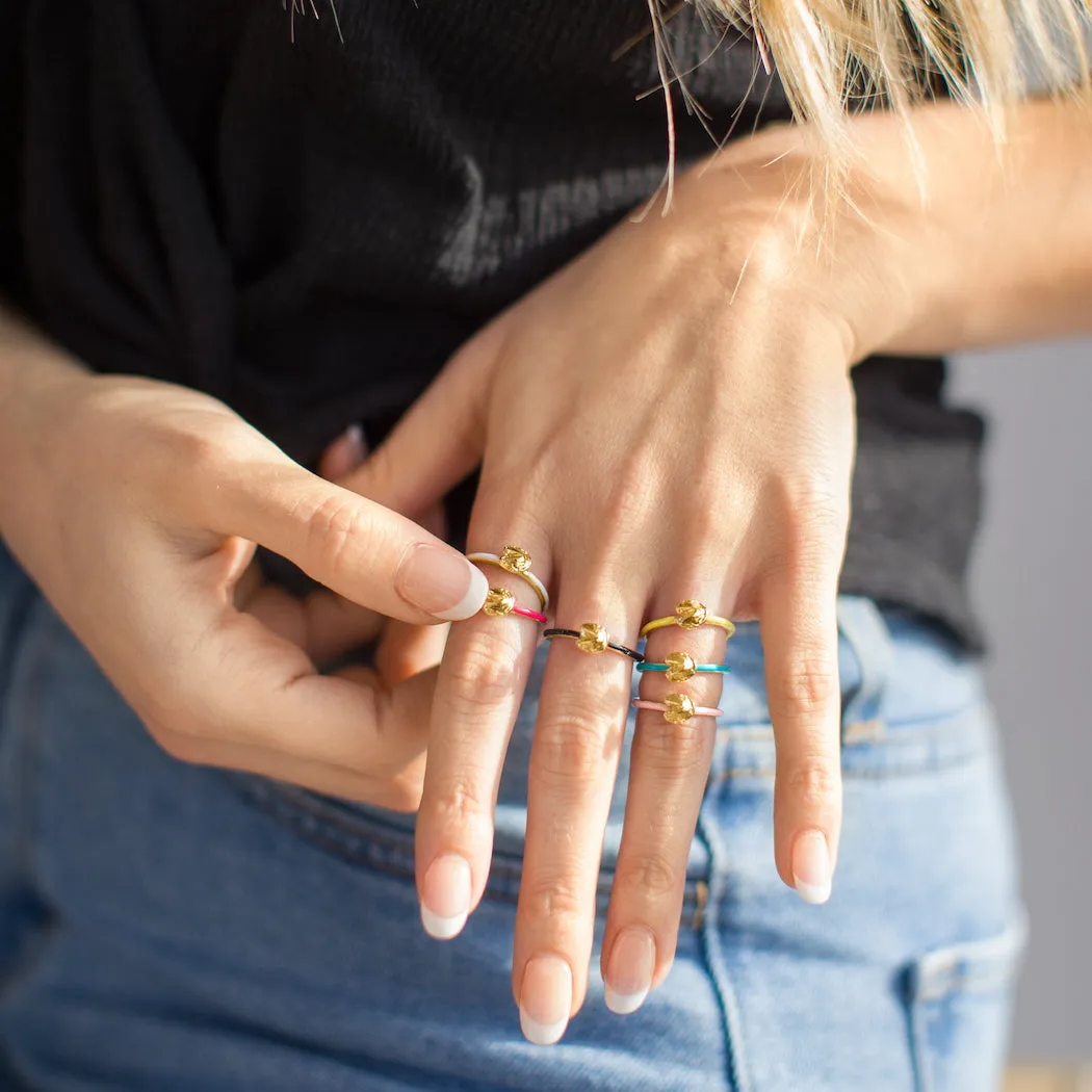 Fortune Cookie Ring (Innuendo Pink) - Gold