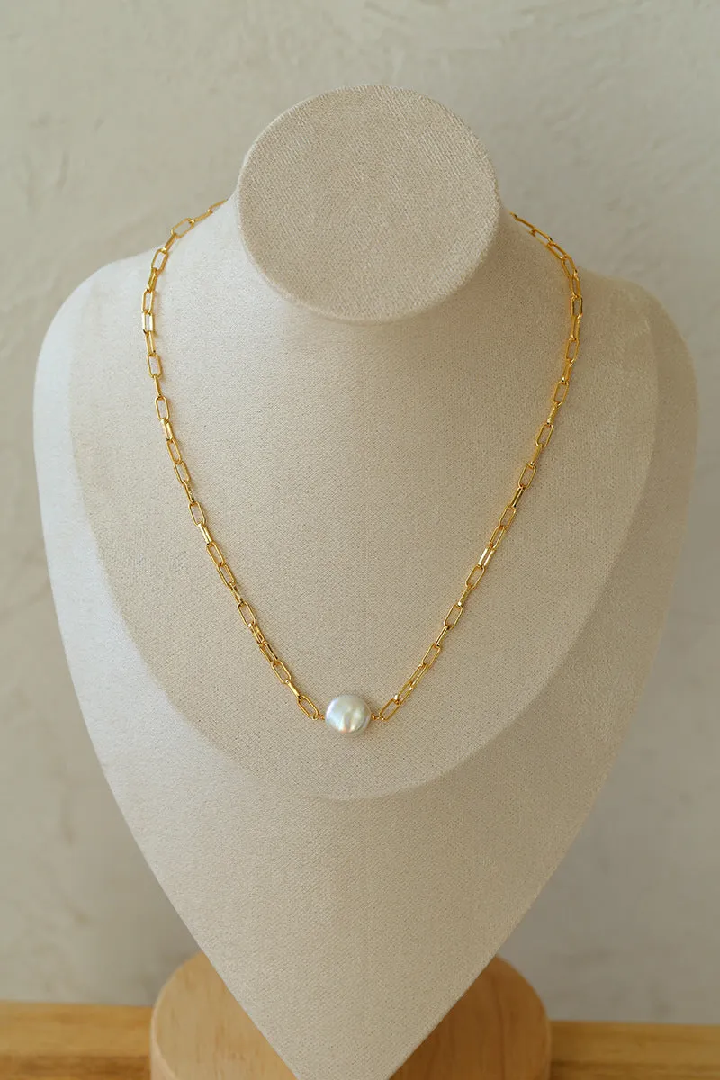 Freshwater Pearl Spliced Chain Necklace