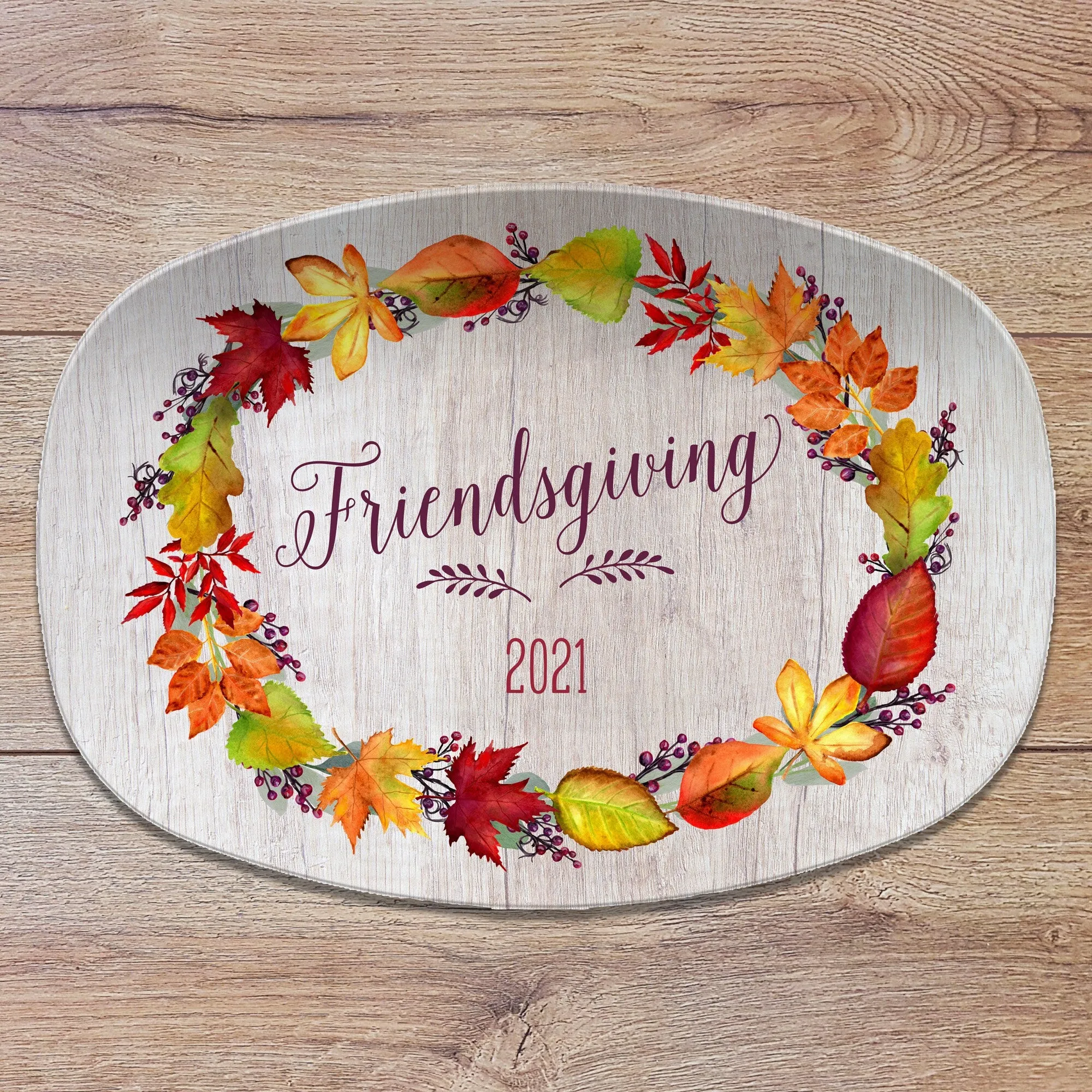 Friendsgiving  Happy Fall  Leaves Platter