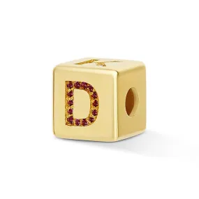 Gemstone   Diamond Alphabet Block Charm