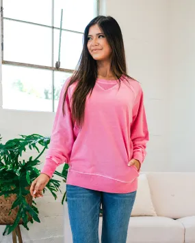 Girlfriend Crewneck Sweatshirt - Candy Pink