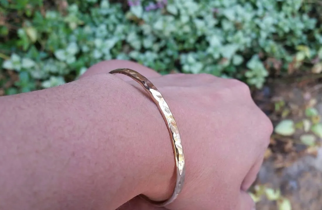 Gold Bangle Stacking Bracelet Gold Filled or 14kt Gold