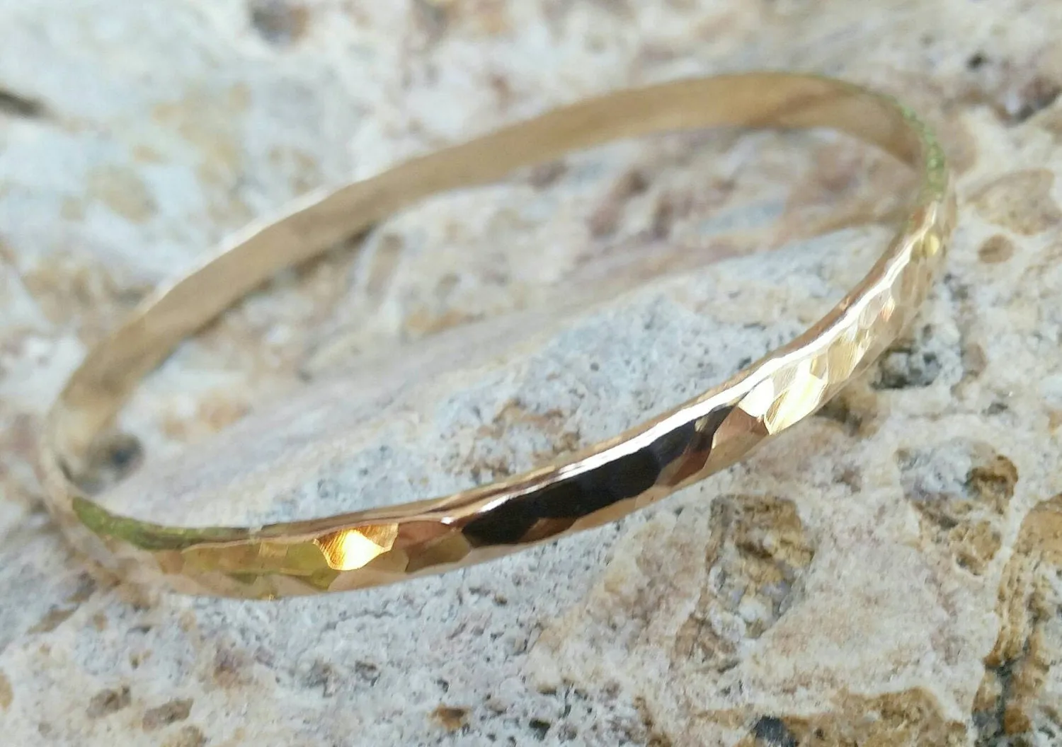 Gold Bangle Stacking Bracelet Gold Filled or 14kt Gold