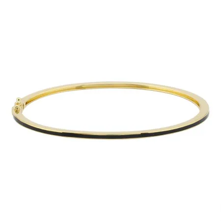 Half Enamel Half Diamond Slim Bangle