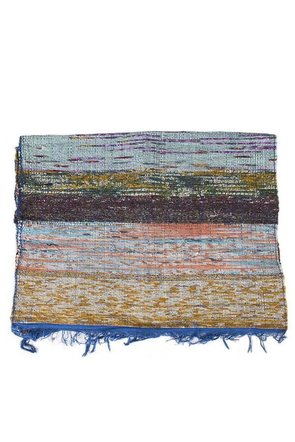 Handwoven Recycled Sari Runner Yoga Mat