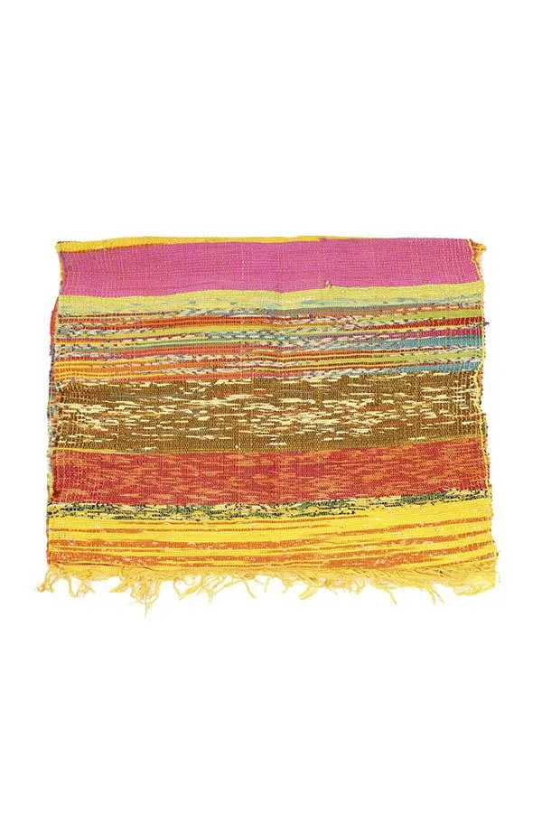 Handwoven Recycled Sari Runner Yoga Mat