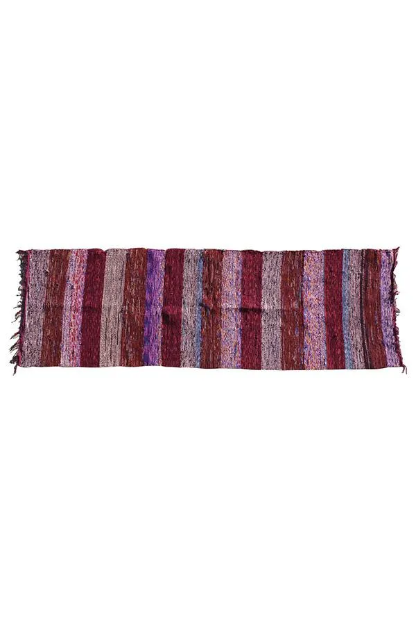 Handwoven Recycled Sari Runner Yoga Mat