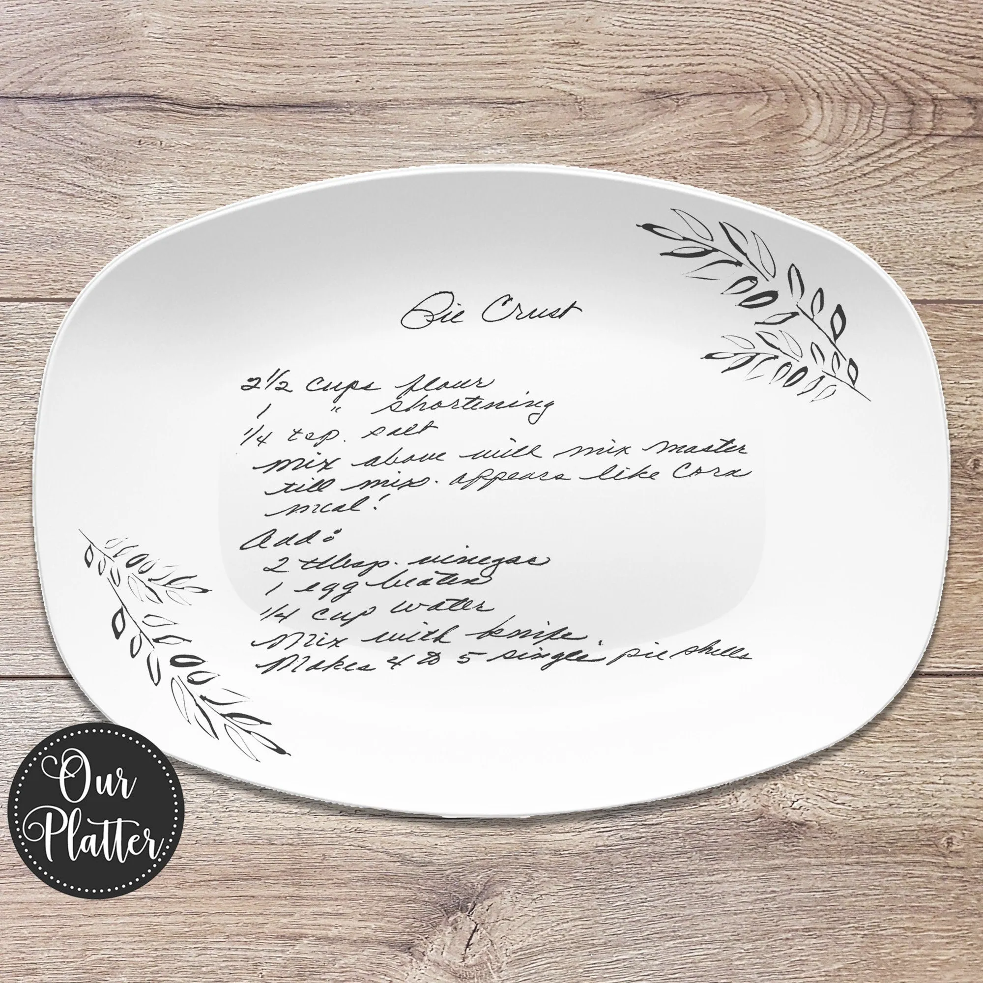 Handwriting Recipe Plate Reorder – Duplicate Purchase for Existing Customers