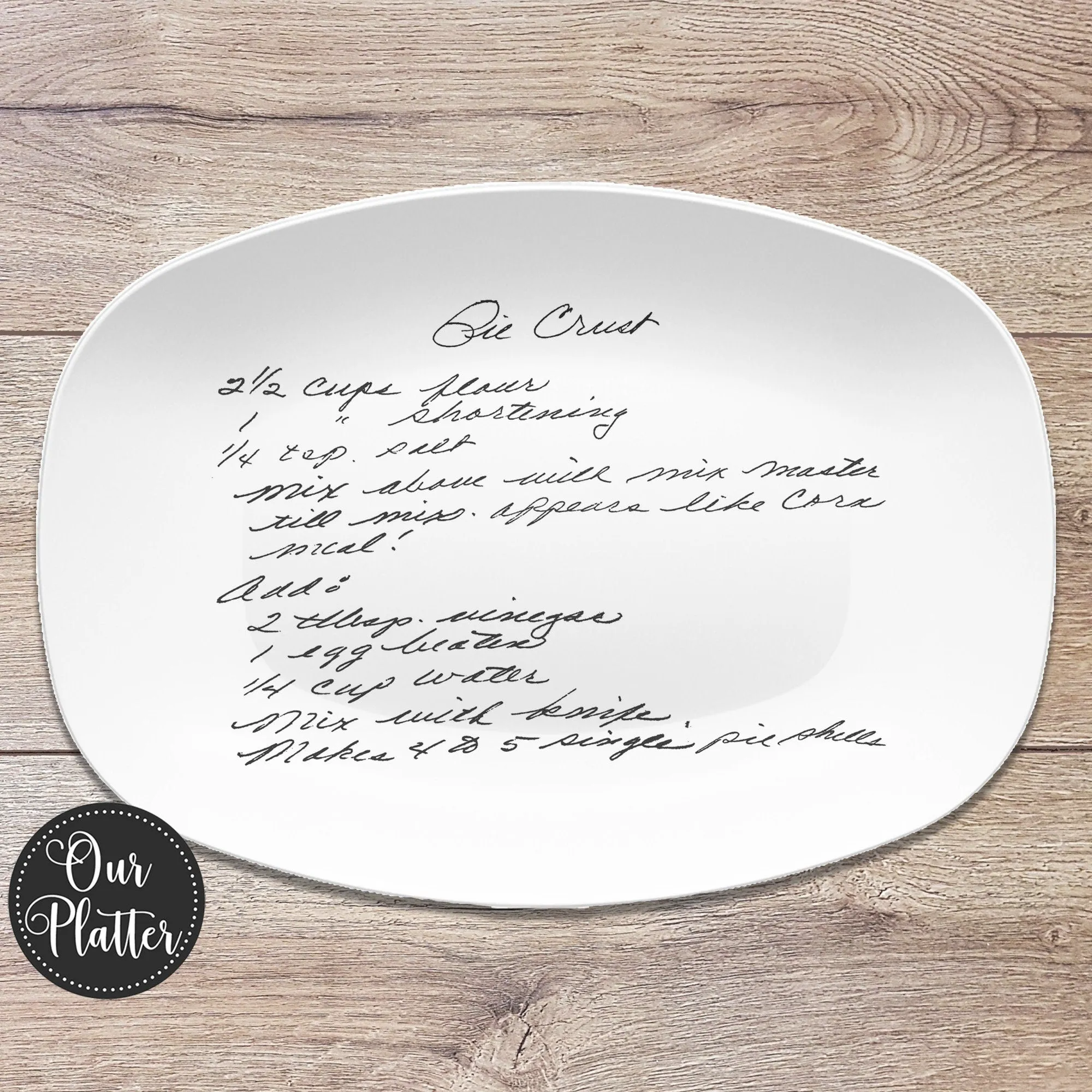 Handwriting Recipe Plate Reorder – Duplicate Purchase for Existing Customers