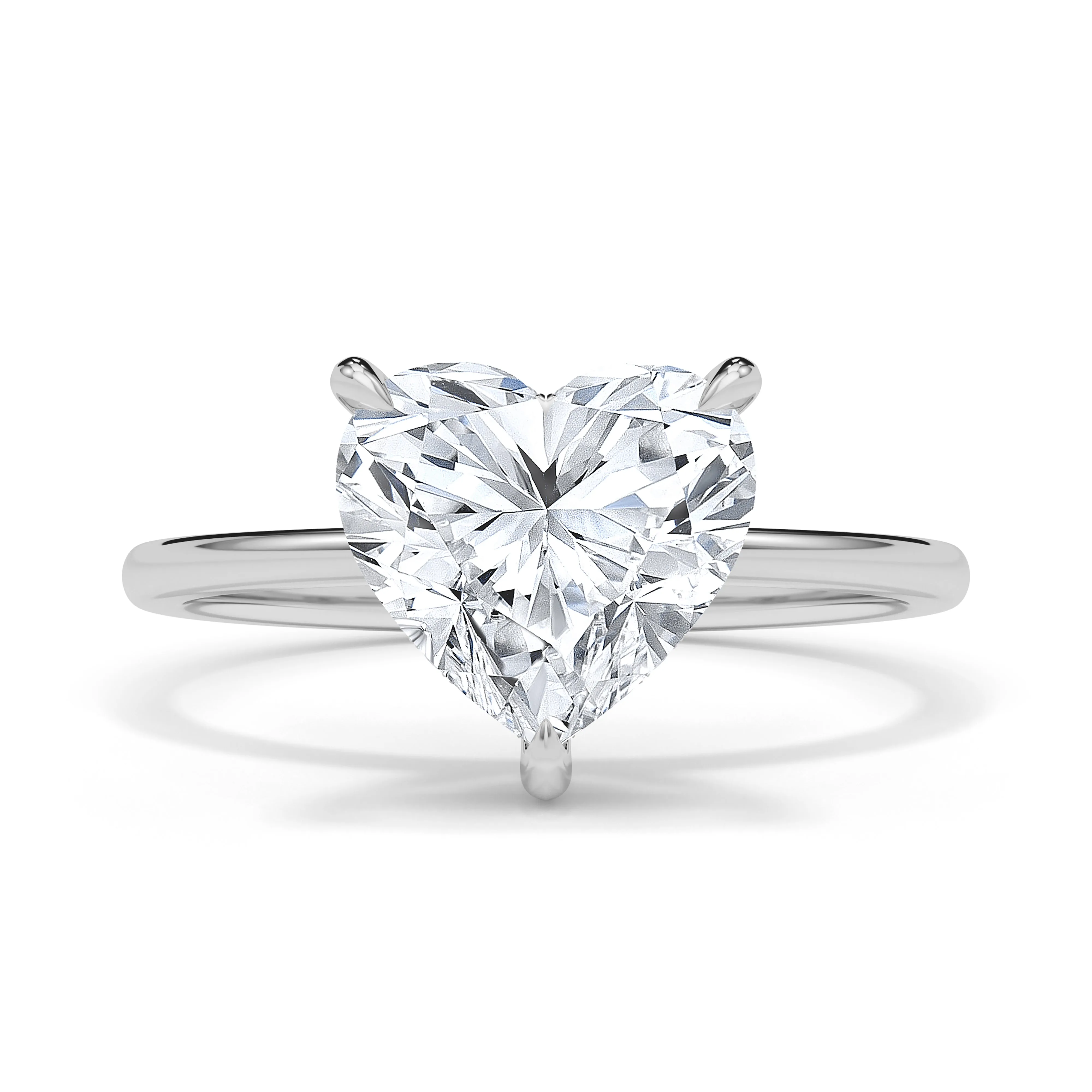 Heart Cut Hidden Halo Diamond Ring