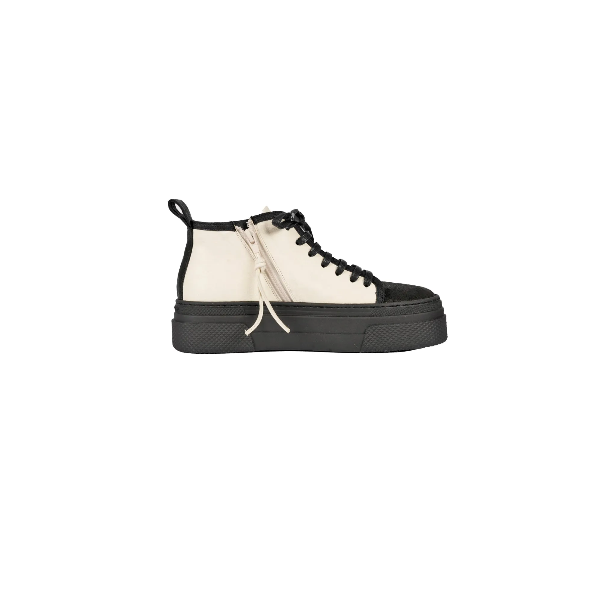 High Sneaker Grattato Chalk White