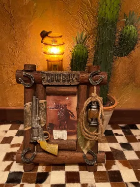 Huge 5”-7” Cowboy WESTERN PICTURE FRAME (