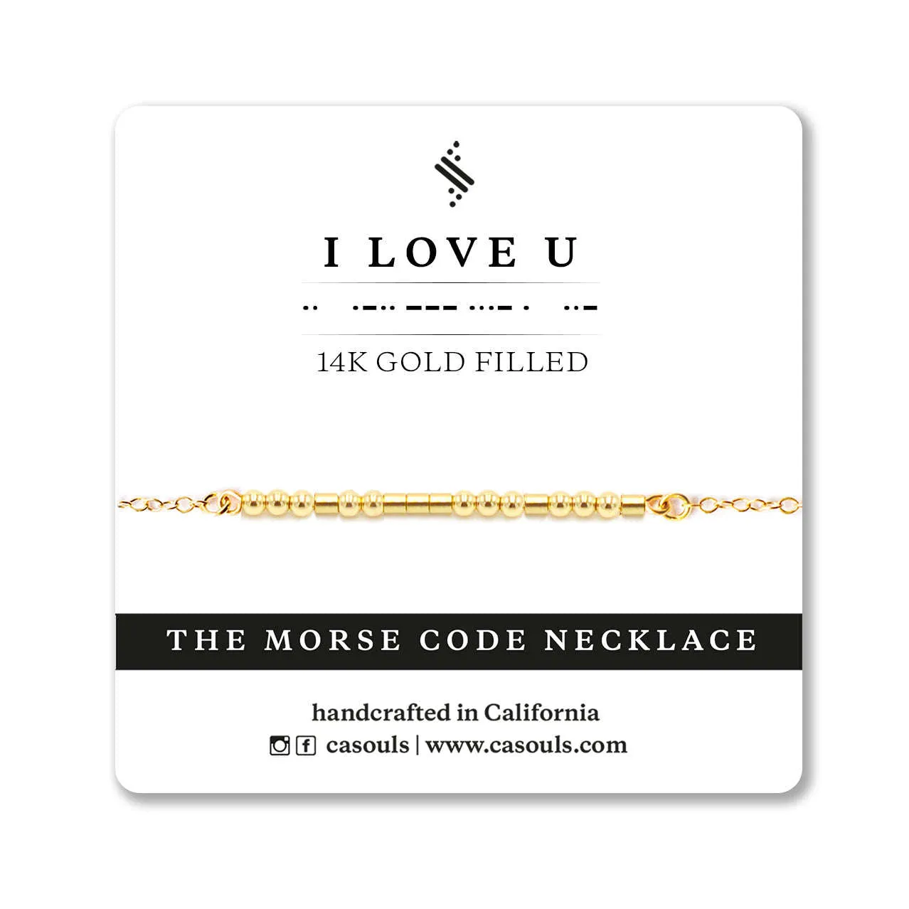 I LOVE U - MORSE CODE NECKLACE