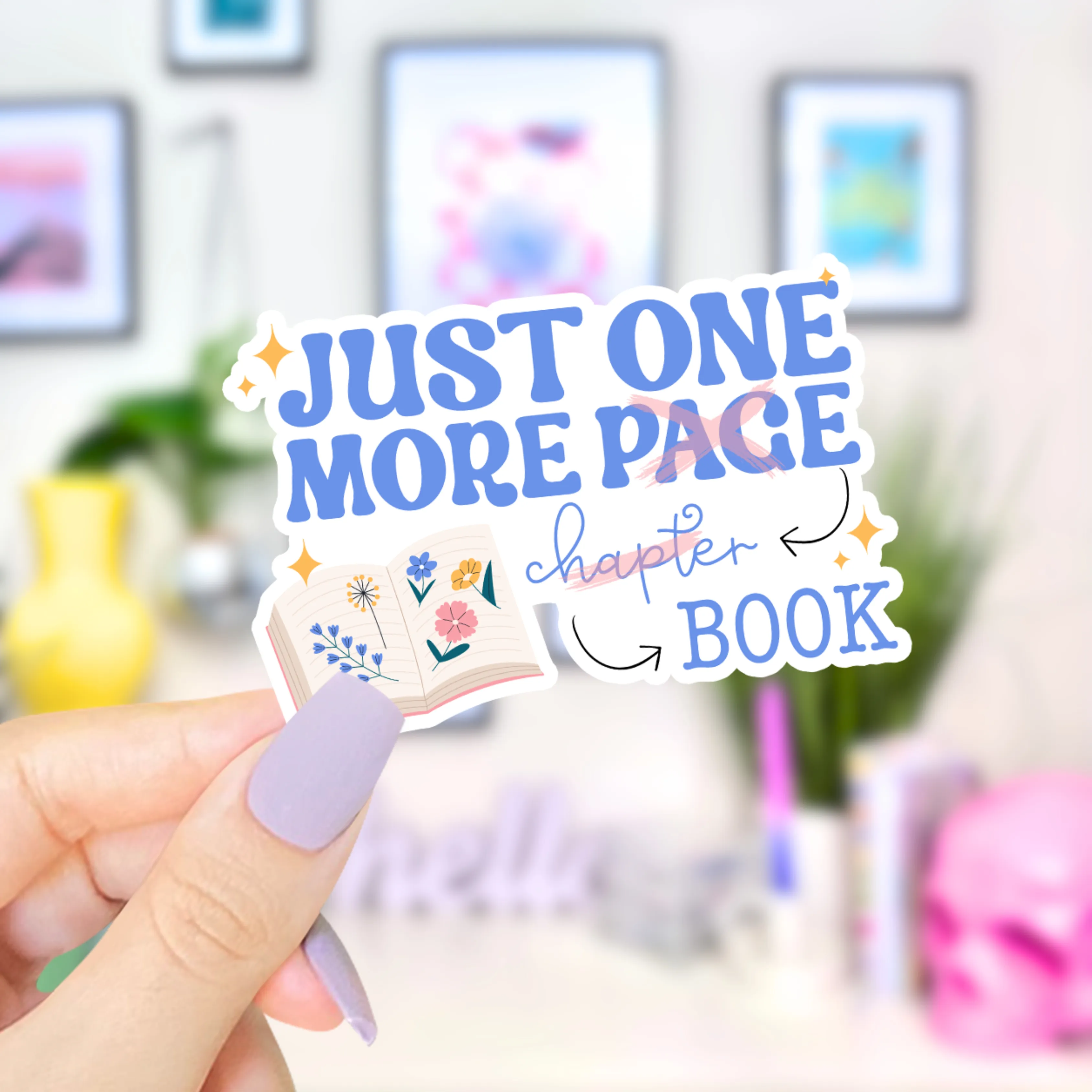 Just One More Page - Waterproof Vinyl Sticker