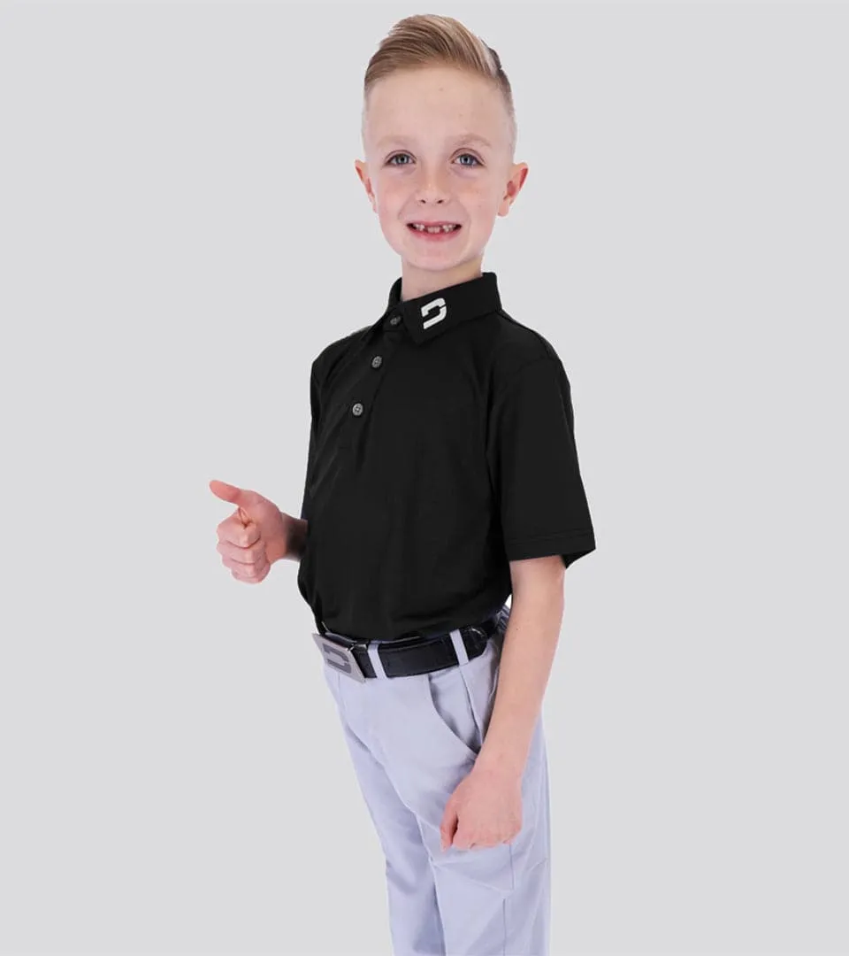 KIDS PERFORMANCE POLO BLACK