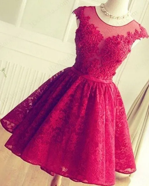 Lace Homecoming Dress, Short Prom Dress, Dance Dress, Formal Dress, Graduation School Party Gown, PC0578