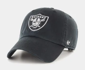 Las Vegas Raiders Clean Up Mens Hat (Black/White)