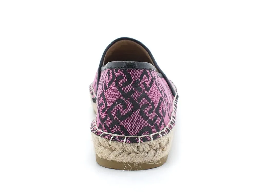 LIU JO Vera 05 Espadrillas Logo Jaquard Dark Rose SA2279TX021