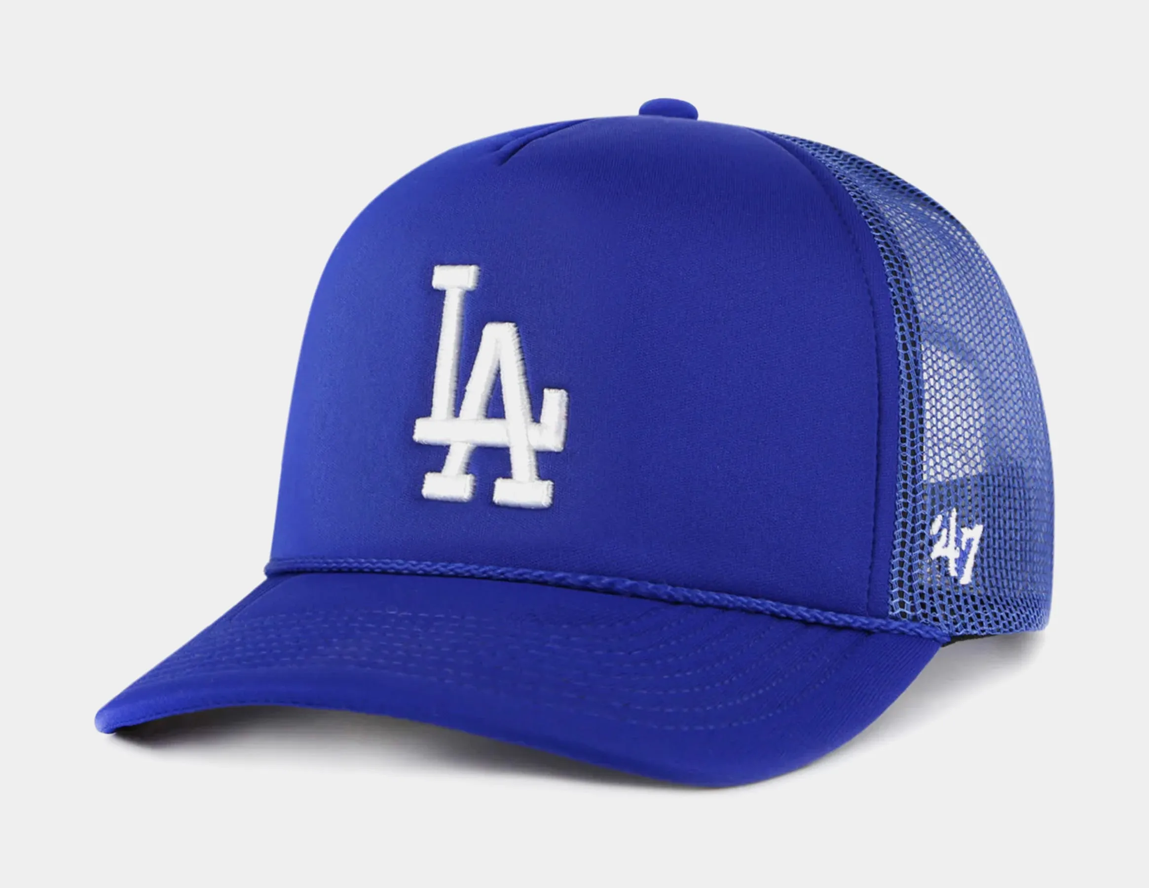 Los Angeles Dodgers Foam Front Mesh Trucker Mens Hat (Blue/White)