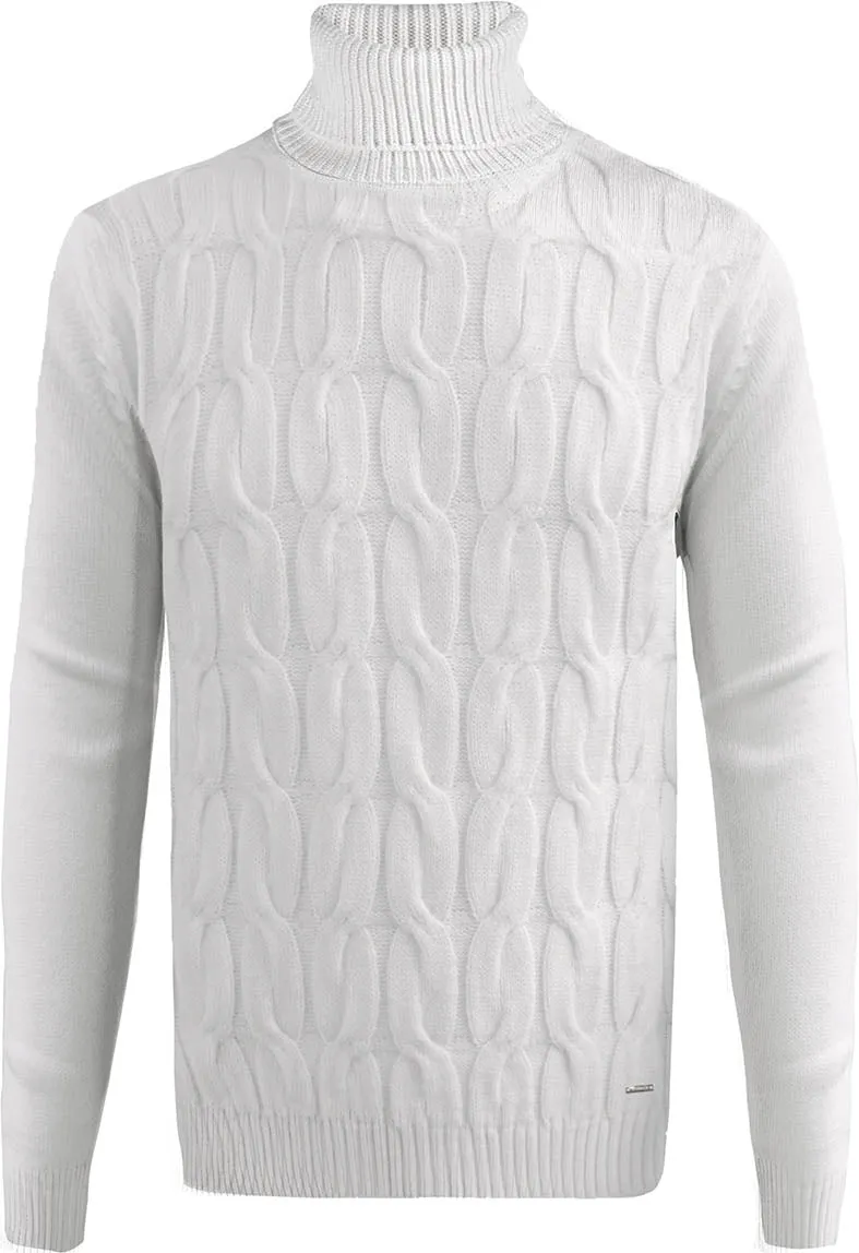 Markup abbigliamento uomo maglioncino soft touch treccia latte art.432