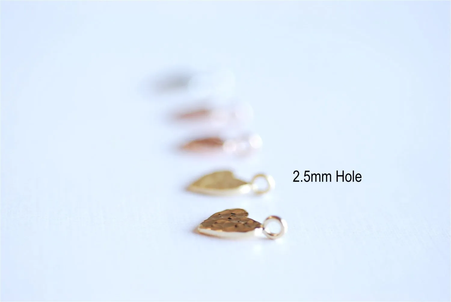 Matte Pink Wholesale Rose Gold Vermeil Hammered Heart Charm- 22k rose gold plated Sterling Silver Heart Charm Pendant, Gold Heart, Stamping Heart