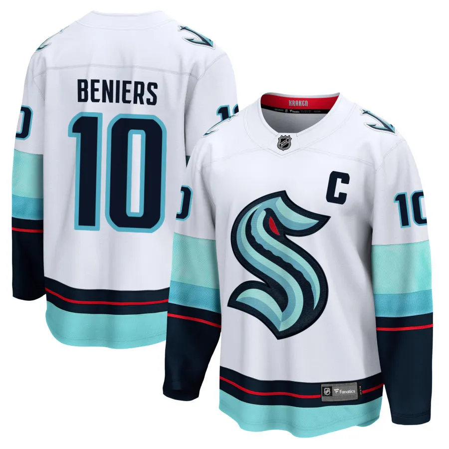 Matty Beniers Seattle Kraken Fanatics Branded Away Breakaway Jersey - White