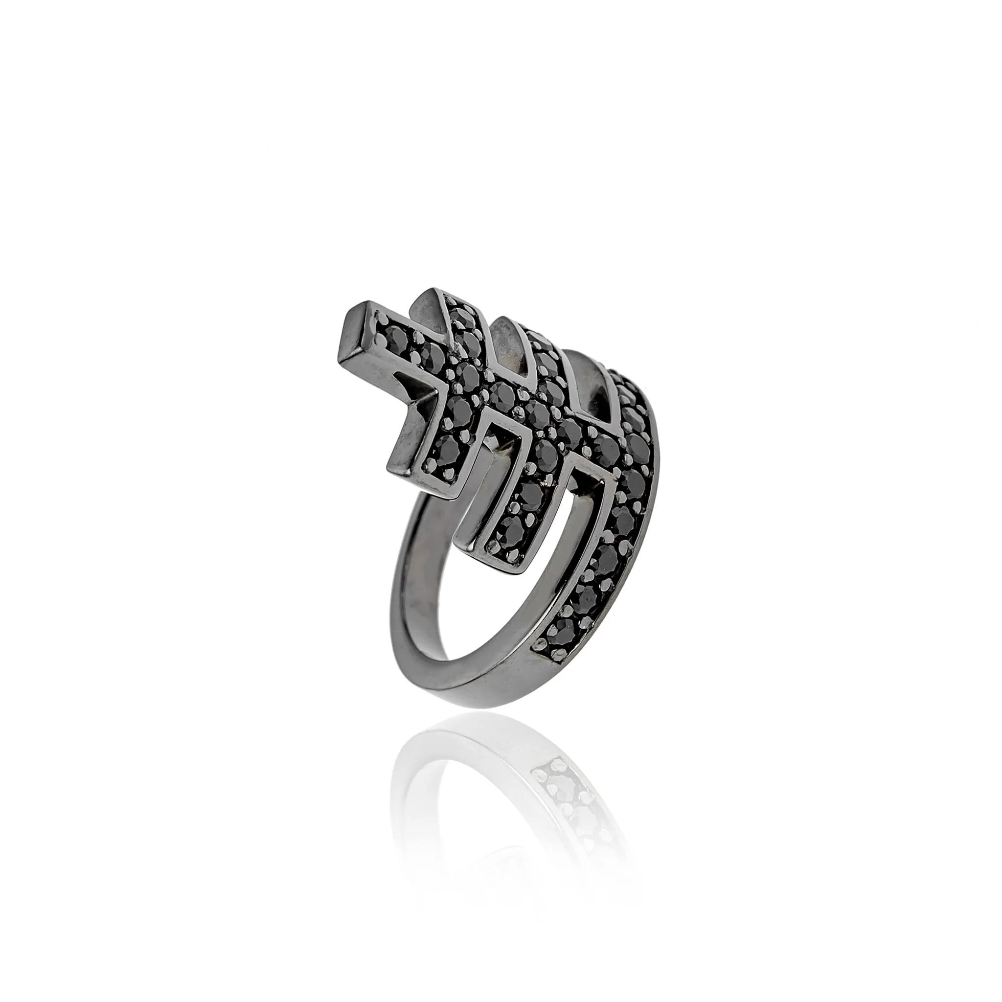 MCL Design Silver Patriarchal Cross Stacking Ring