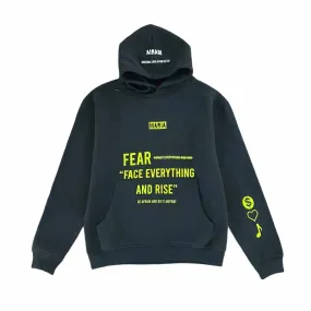 Men's Fear Hoodie In Black/lime