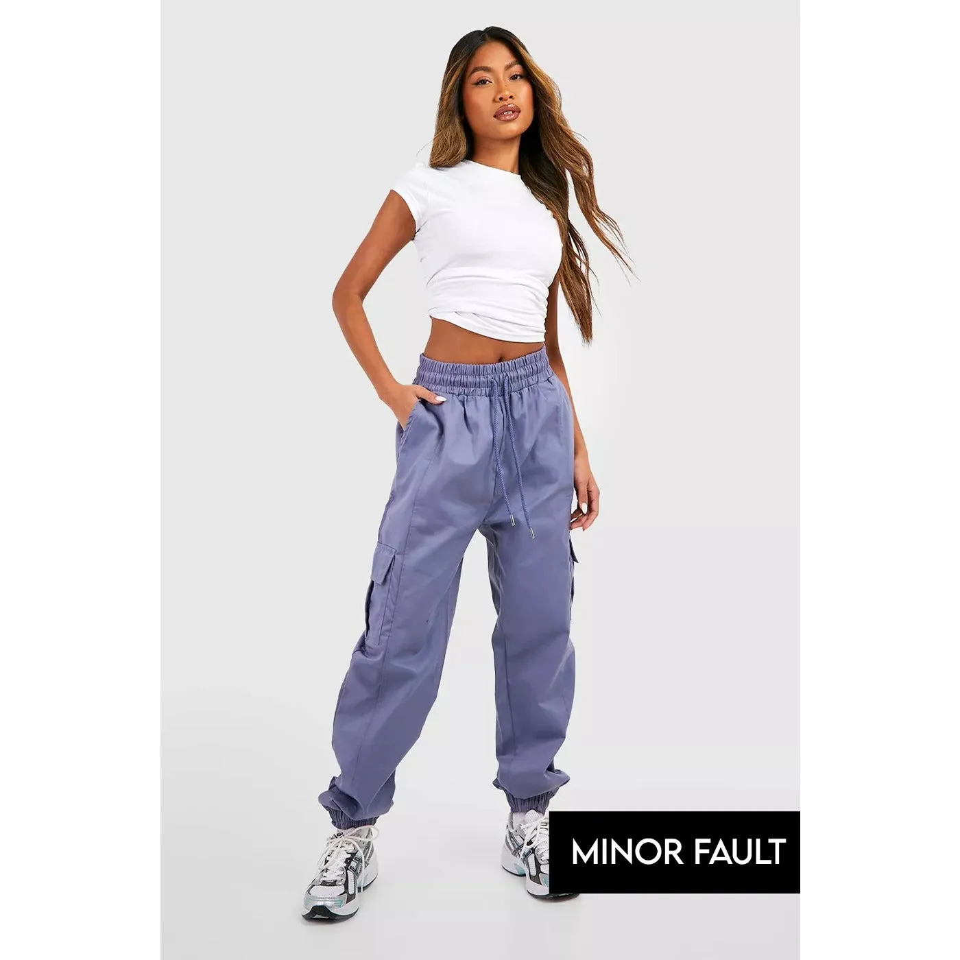 (Minor Fault) High Waisted Cargo Pocket Joggers