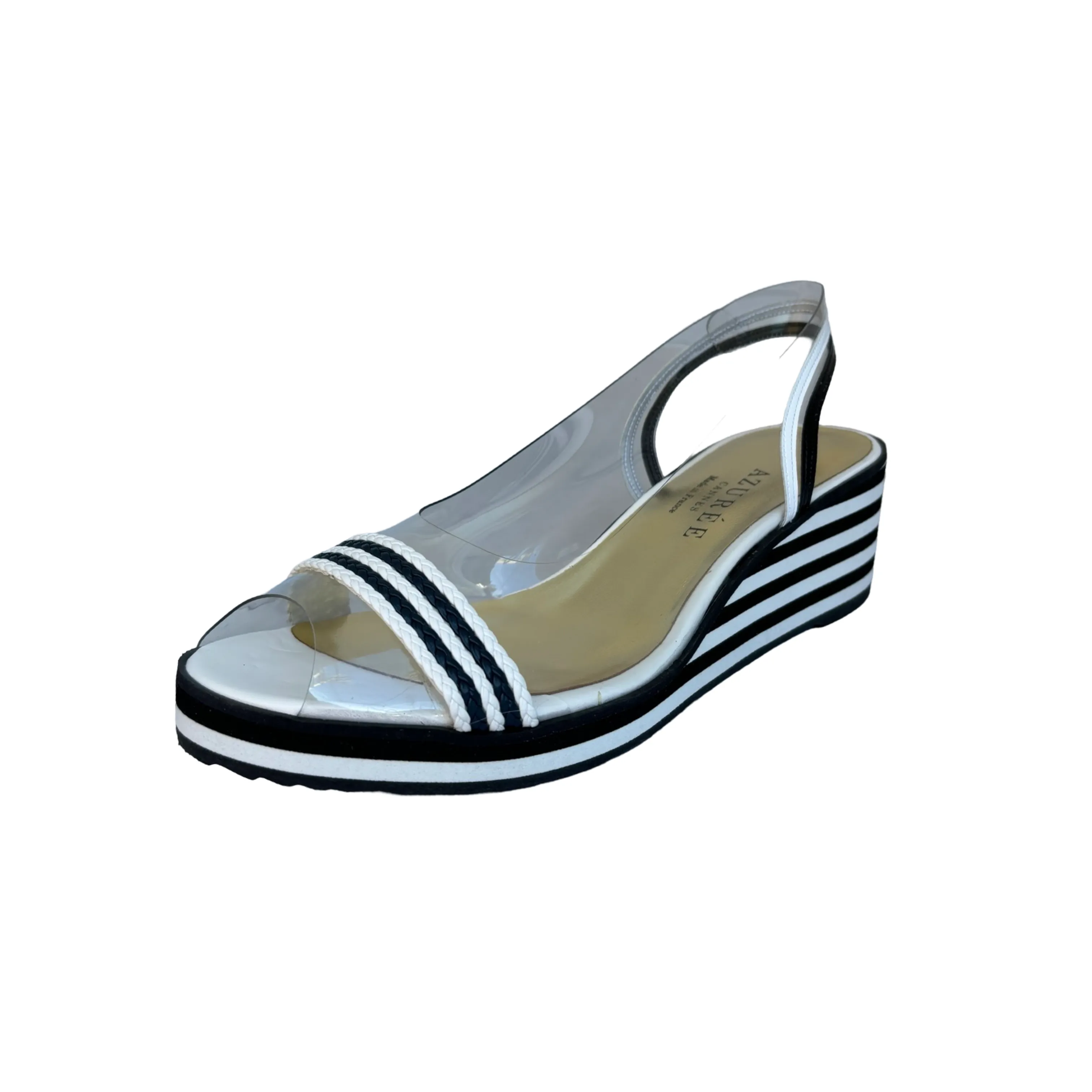 Miria Black/White Wedge