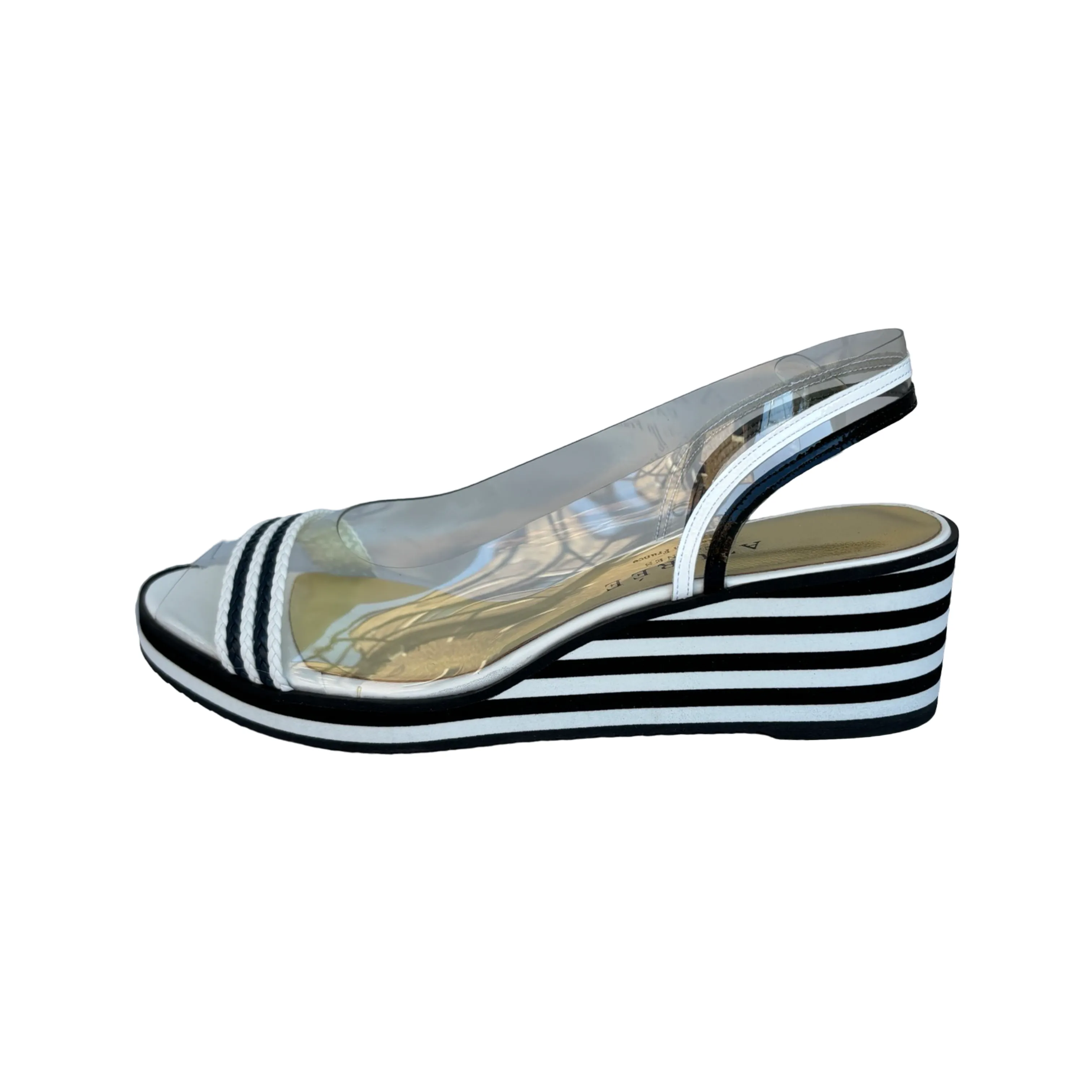 Miria Black/White Wedge