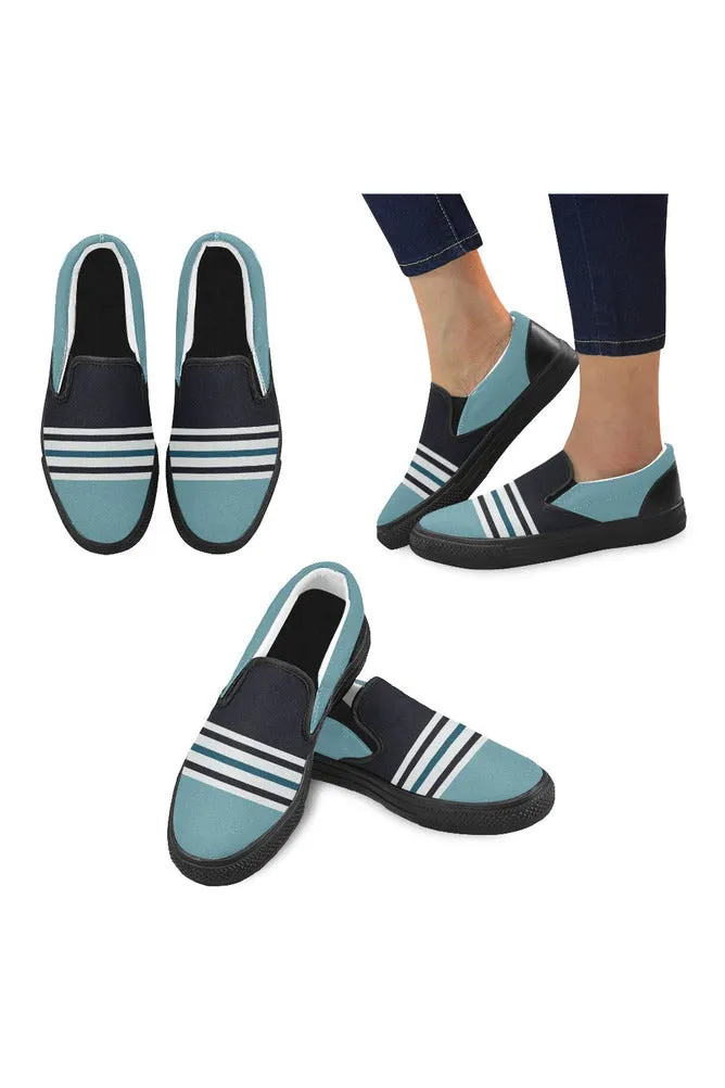 Modern Striped Men's Slip-on Canvas Shoes