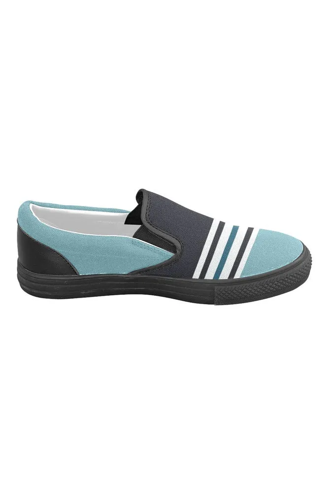 Modern Striped Men's Slip-on Canvas Shoes