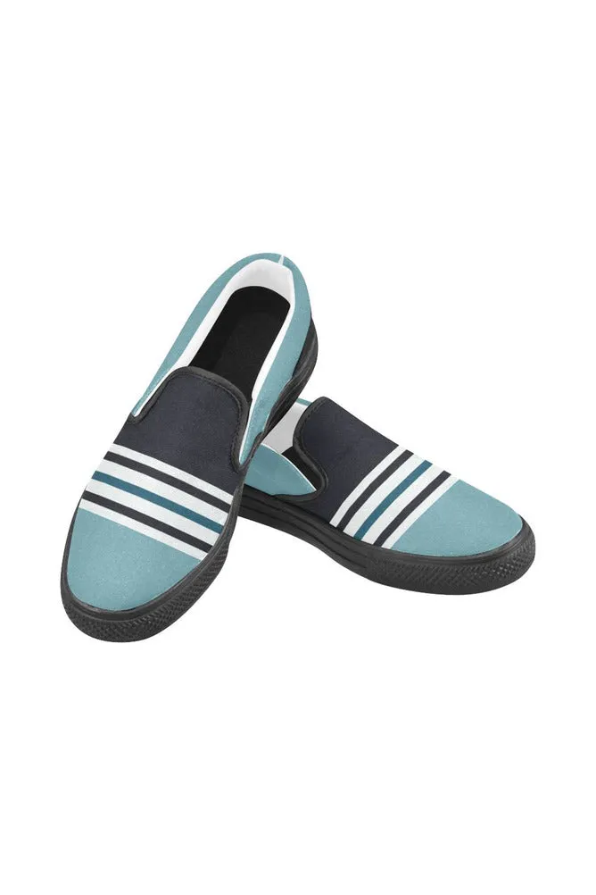 Modern Striped Men's Slip-on Canvas Shoes