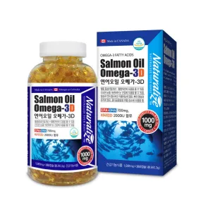 NATURALIZE Salmon Oil Omega 3D 360 Capsules EPA DHA Health Supplements Vitamin D Dry Eye Osteoporosis