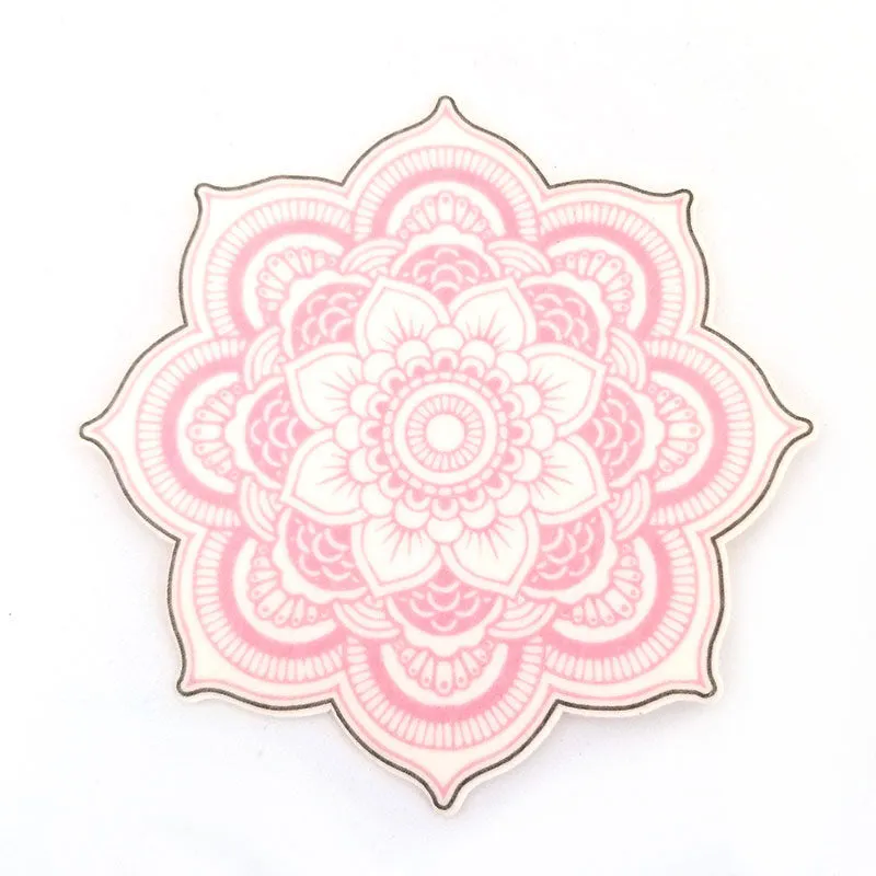 No cutout Silly Patch: Pink mandala