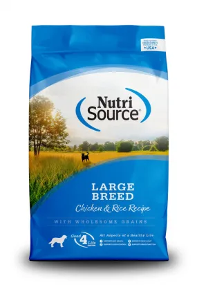 NutriSource Adult Large Breed Chicken & Rice Dry Dog Food, 26-lb