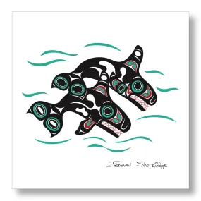 Orcas - Limited Edition Formline Art Print