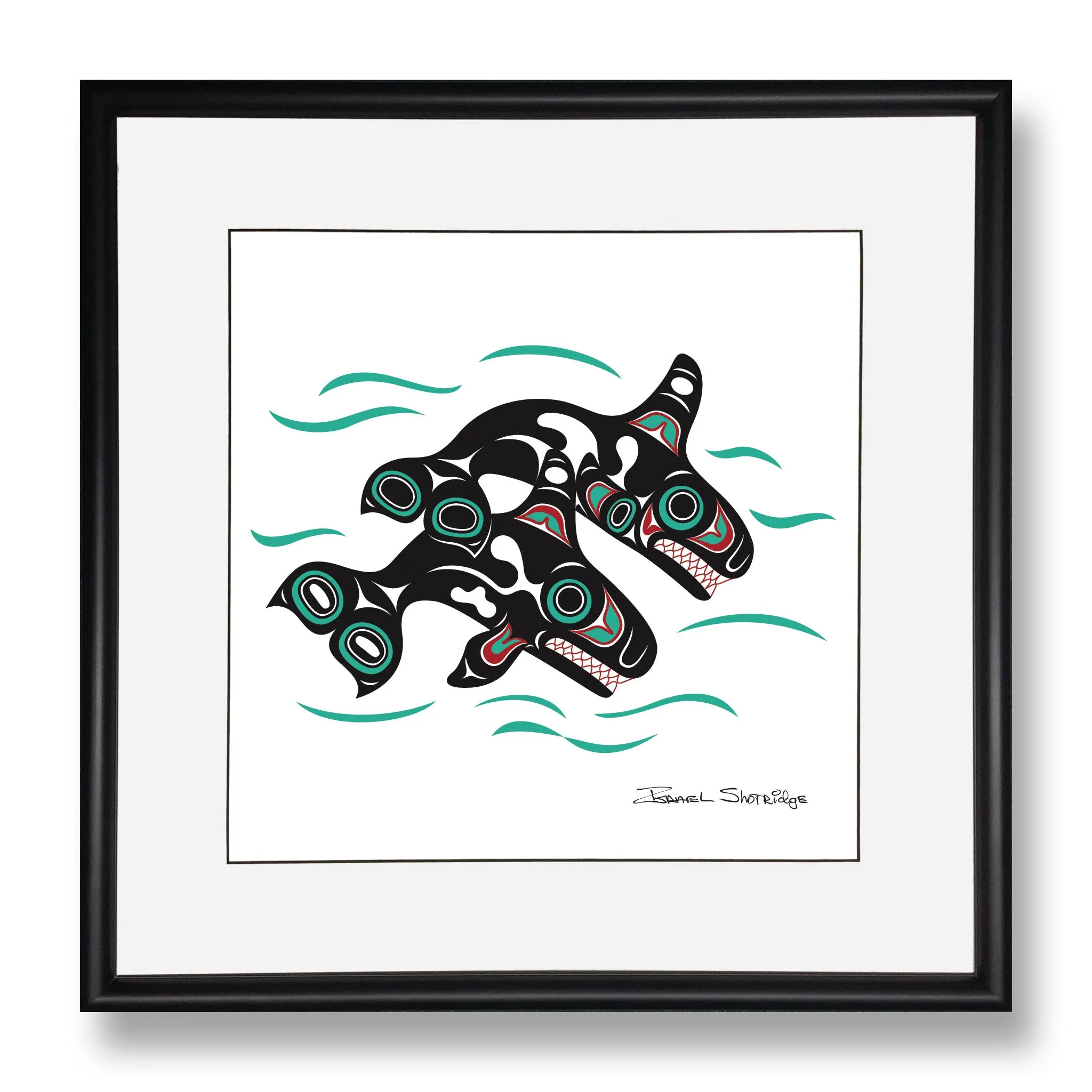 Orcas - Limited Edition Formline Art Print