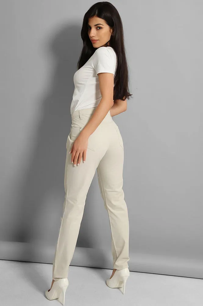 Pastel Beige Soft Stretchy Jeans