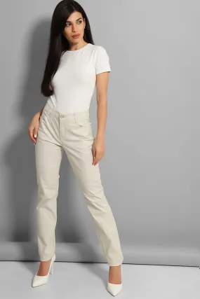 Pastel Beige Soft Stretchy Jeans